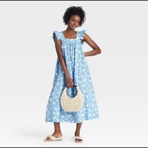 Target Short Ruffle Sleeve A-Line Dress - S